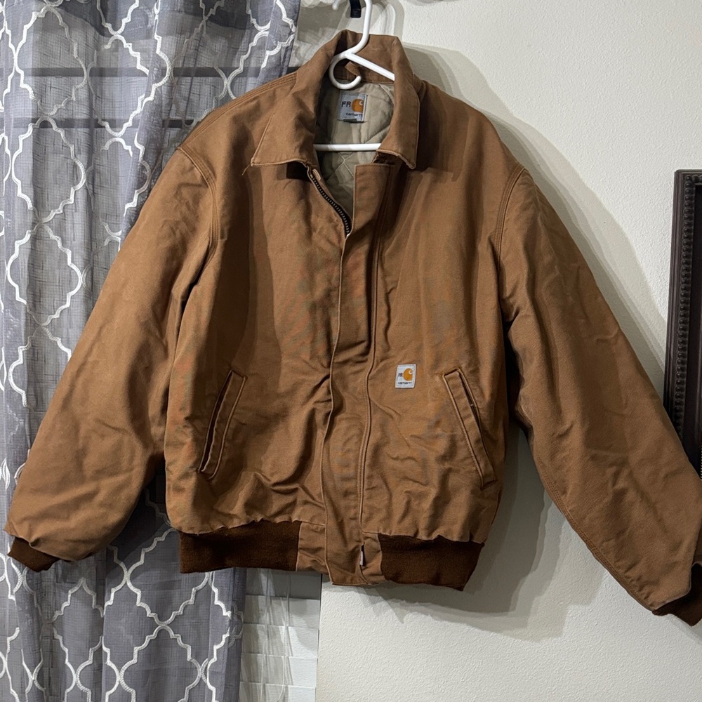 Carhartt Flame Resistant Duck Bomber Jacket size Large
